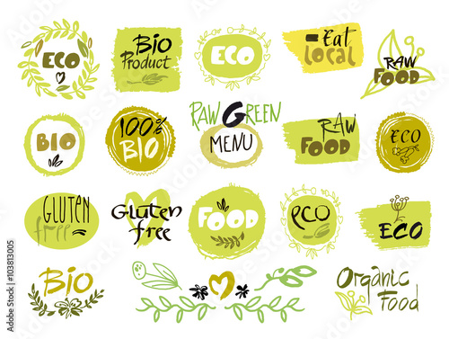 Set of hand drawn sketch which relate with ecology and nature. Vector