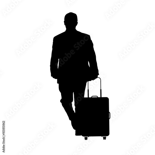 man with travel baggage illustration