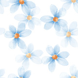 Delicate floral set. Seamless pattern 33 in vector