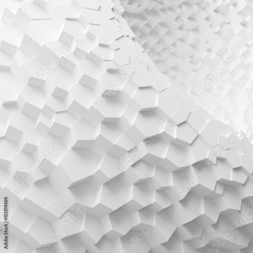 White geometric abstract polygons backdrop