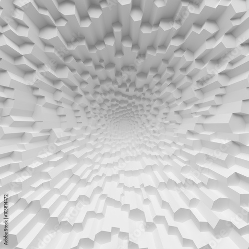 White geometric abstract polygons backdrop