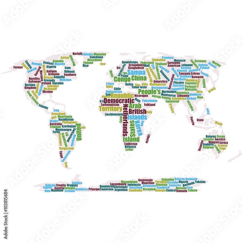 World in tag cloud