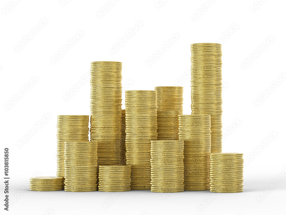 stack of golden coins illustration stack of golden coins illustration