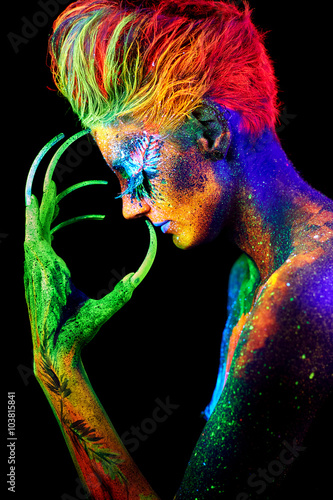 close up uv portrait