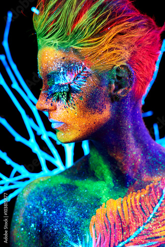 close up uv portrait