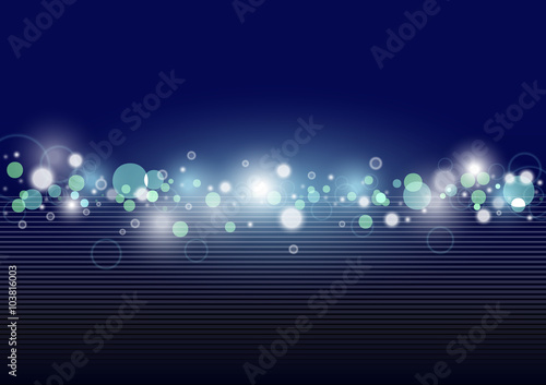 Abstract Background with Glowing and Transparent Circles - Illustration, Vector