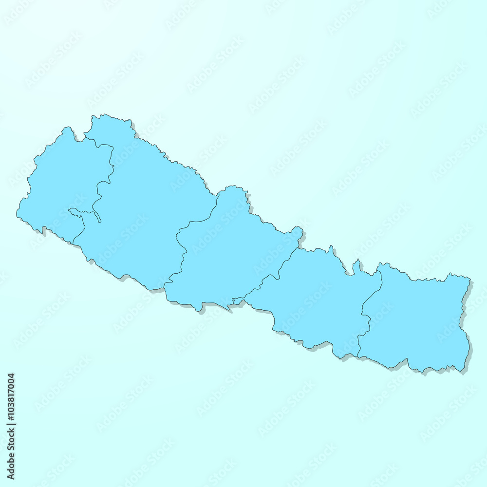 Nepal blue map on degraded background vector