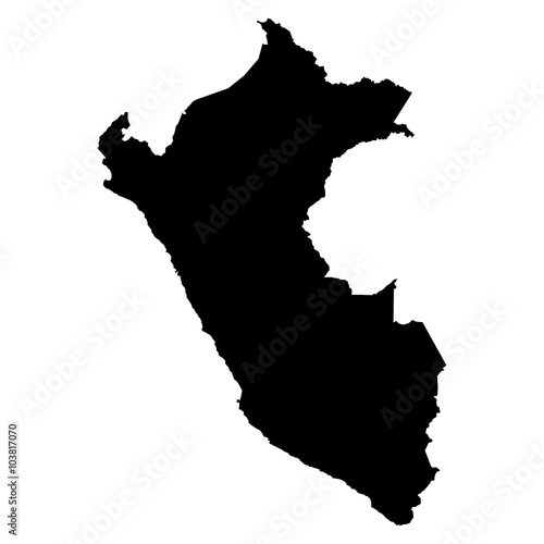 Peru map on white background vector