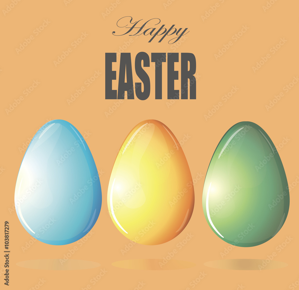 painted Easter eggs  vector