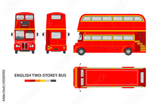 English red double decker bus