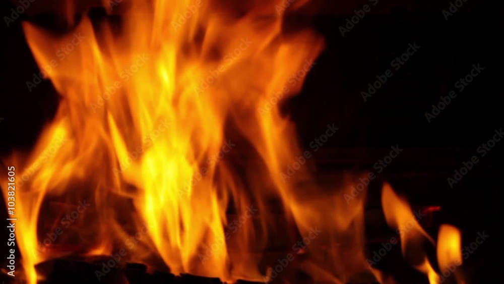 flame in the fireplace flame in the fireplace