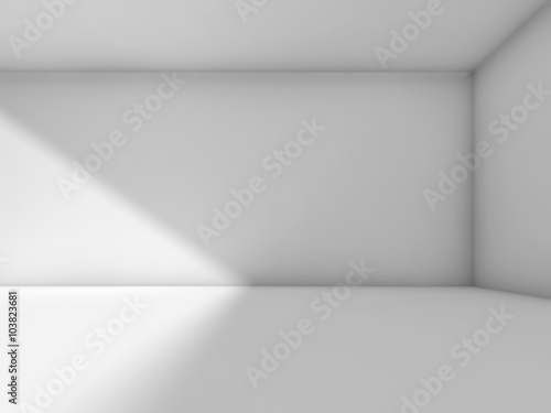 Abstract white empty room interior. 3d render