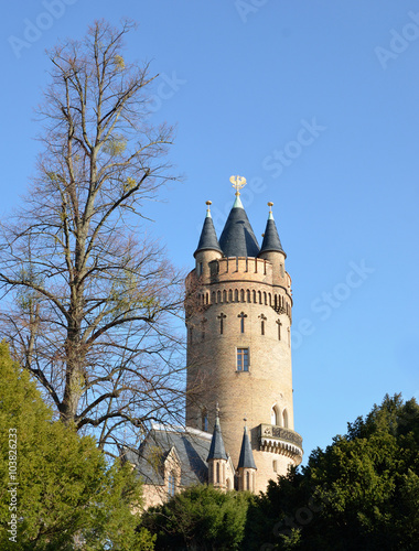 Flatow Tower Park Babelsberg in Potsdam, Germany