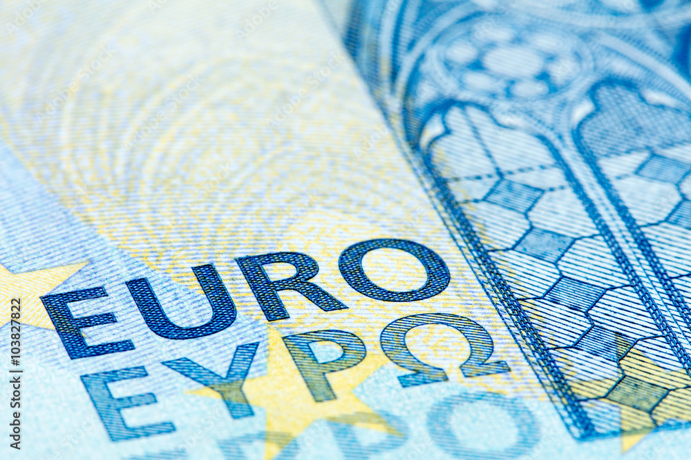 Obraz premium Detailed close up of a twenty Euro banknote