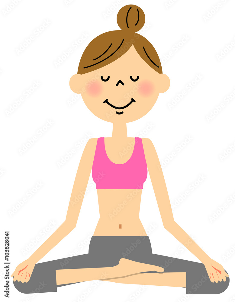 ヨガ　瞑想のポーズ