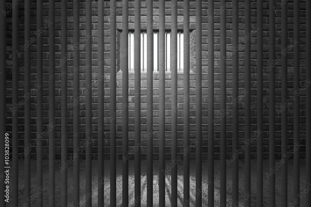 Obraz premium Prison Cell Bars Background