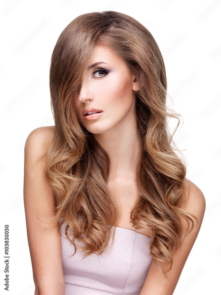 Picture of an attractive sexy woman with beautiful long brown ha Picture of an attractive sexy woman with beautiful long brown ha