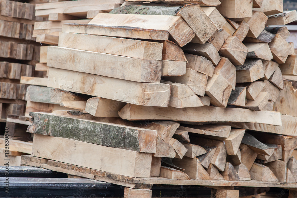 Chopped wood in the farm. Wood industry. Chopped wood in the farm. Wood industry.