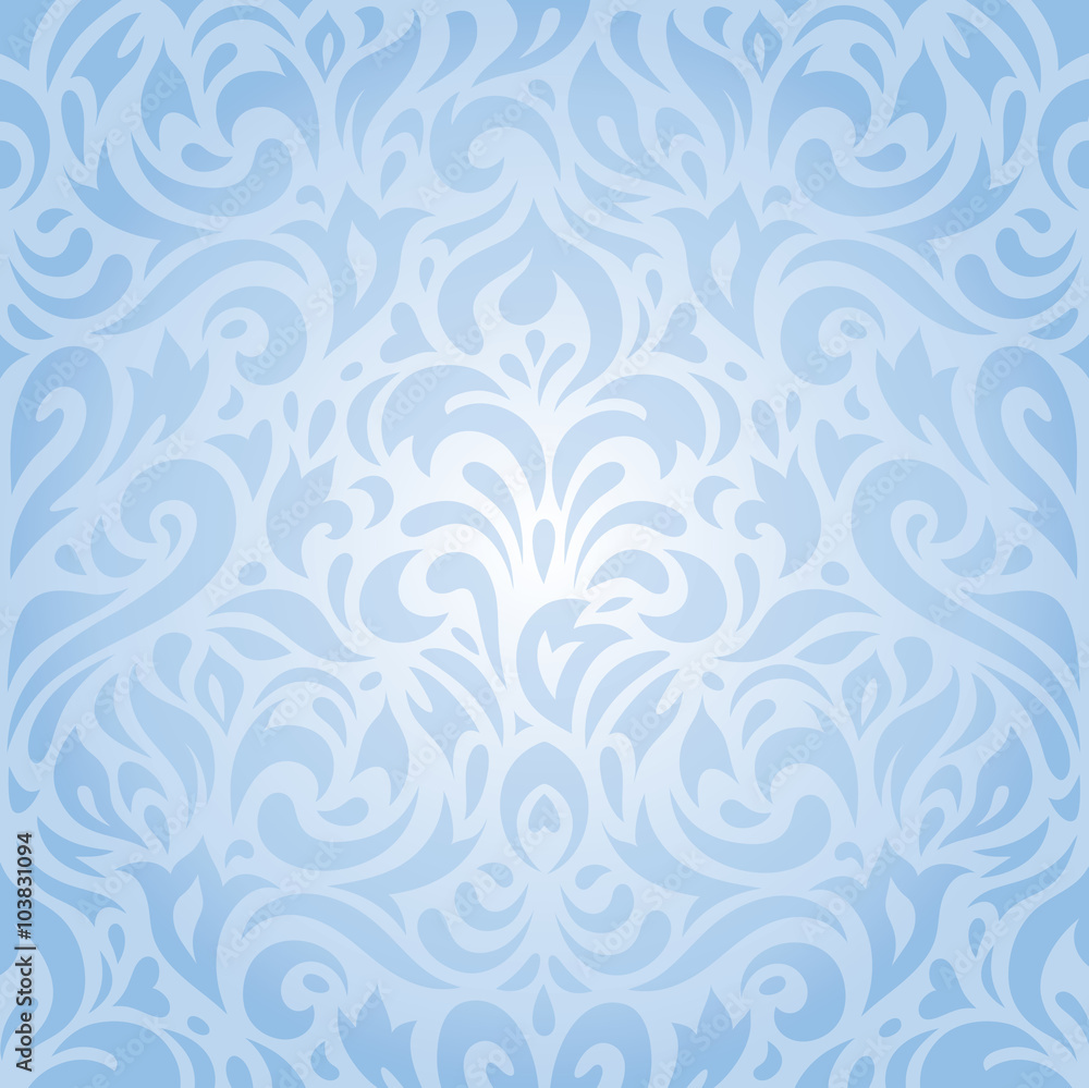 Floral blue seamless pattern background wallpaper design Floral blue seamless pattern background wallpaper design