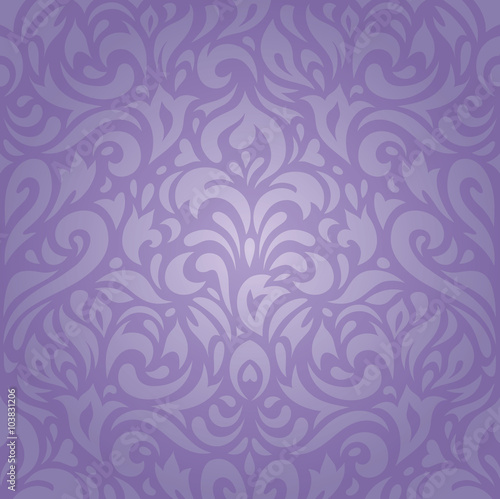 Floral violet vintage pattern decorative wallpaper background design