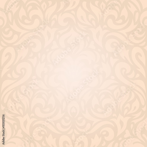 Retro wedding floral Ecru beige holiday vintage invitation background wallpaper design