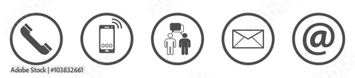 Kontakt - Icon-Set (Grau)