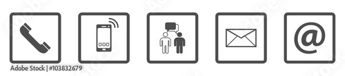 Kontakt - Icon-Set (in Grau)
