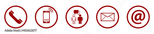 Kontakt - Icon-Set (Rot)