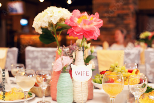 place for the bride at holiday table