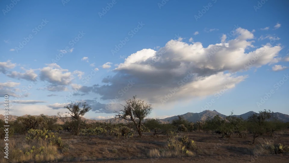 Desert mountains, and clouds time lapse Desert mountains, and clouds time lapse