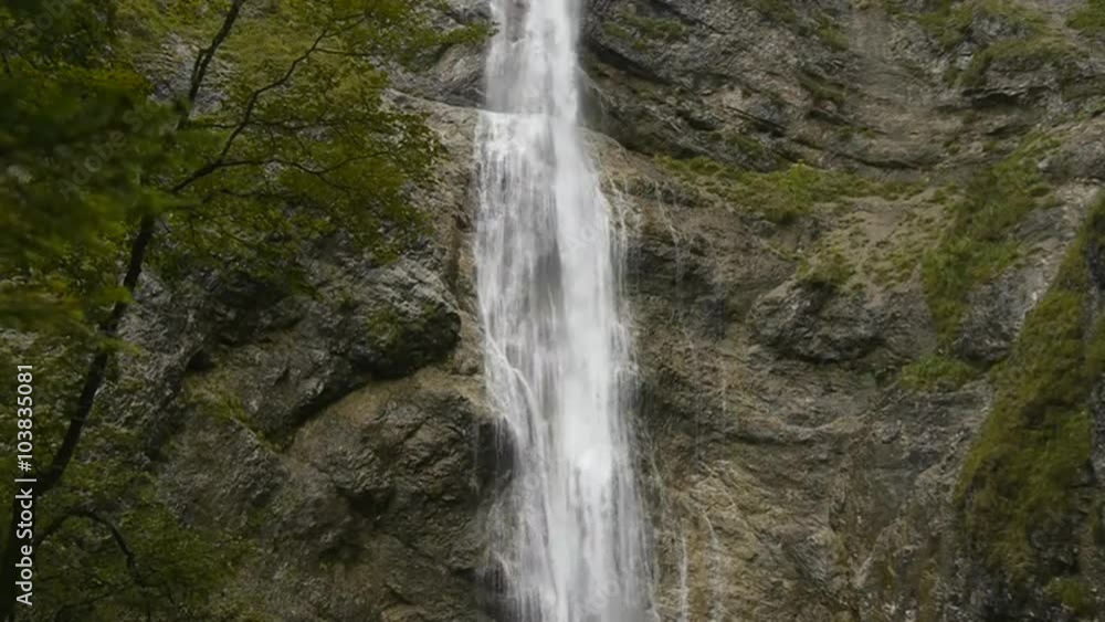 Waterfall and river in valley Weissenbachtal, Austria Waterfall and river in valley Weissenbachtal, Austria