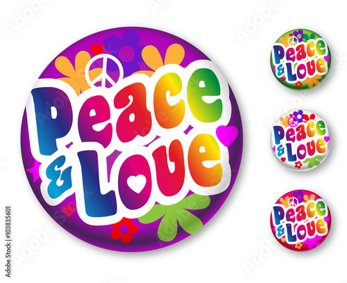 Peace and love / Badge photo