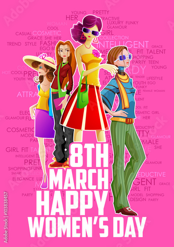 Happy Women Day greetings background
