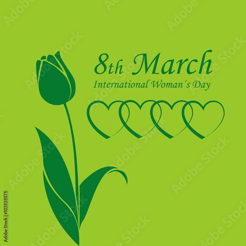 international womans day tulpe grün