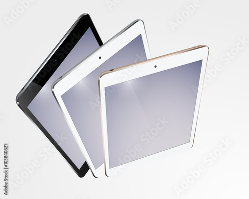 smart white, black and gold ipad