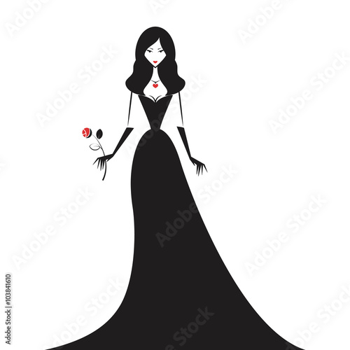 woman in the ball gown silhouette