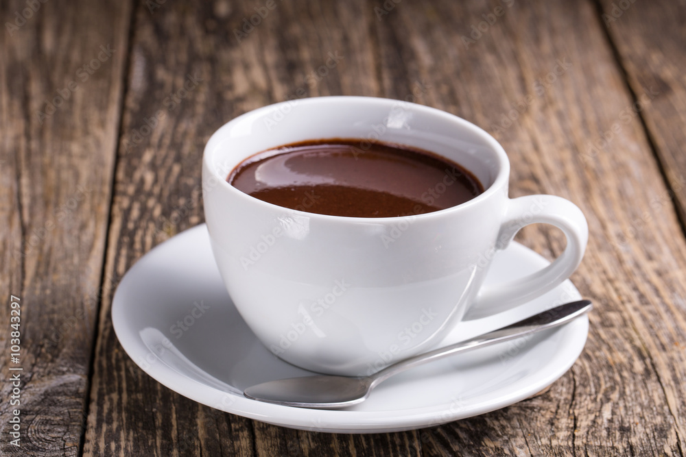 Delicious hot chocolate on table. Delicious hot chocolate on table.