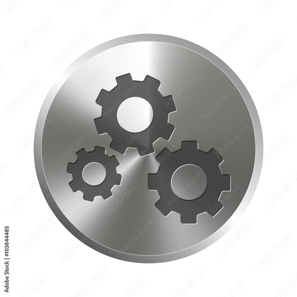 Settings icon. Internet button on white background Settings icon. Internet button on white background