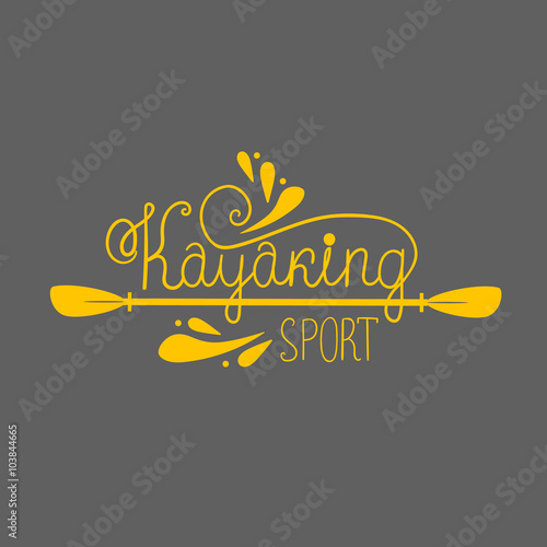 kayaking background with lettering