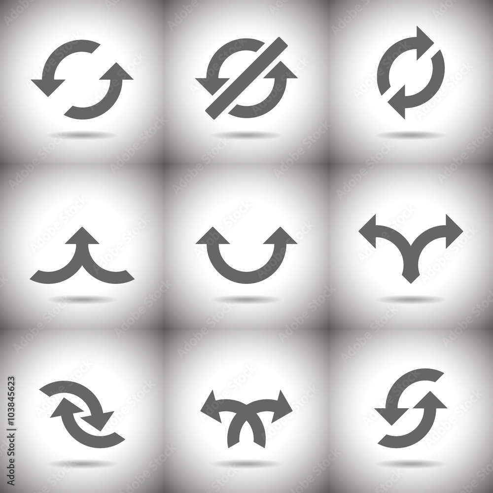 Set of vector icons - arrows Set of vector icons - arrows