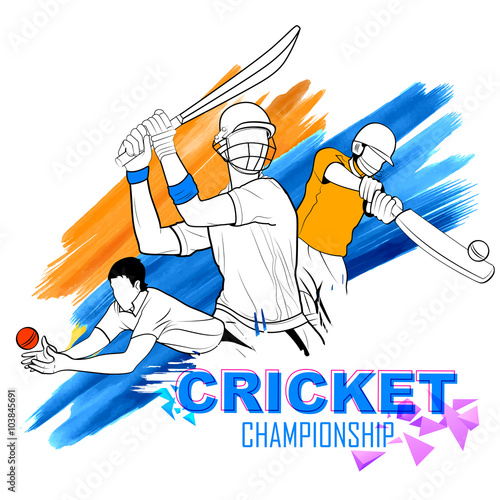 Batsman playing cricket championship