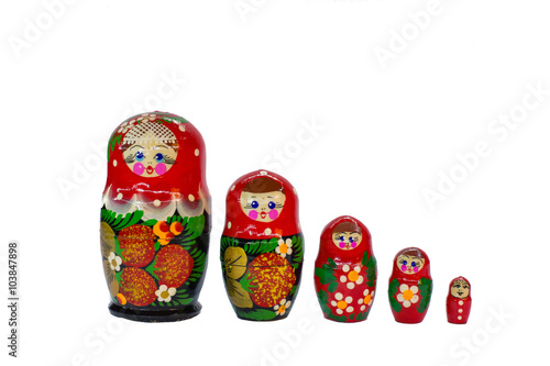 Russian Matryoshka wooden dolls souvenirs
