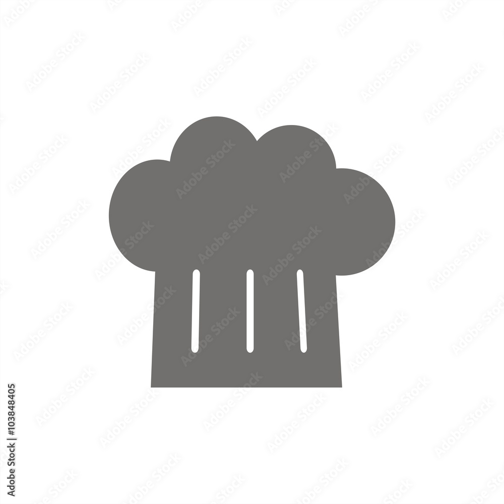Icono de gorro de cocinero sobre fondo blanco. Ilustración vectorial Icono de gorro de cocinero sobre fondo blanco. Ilustración vectorial