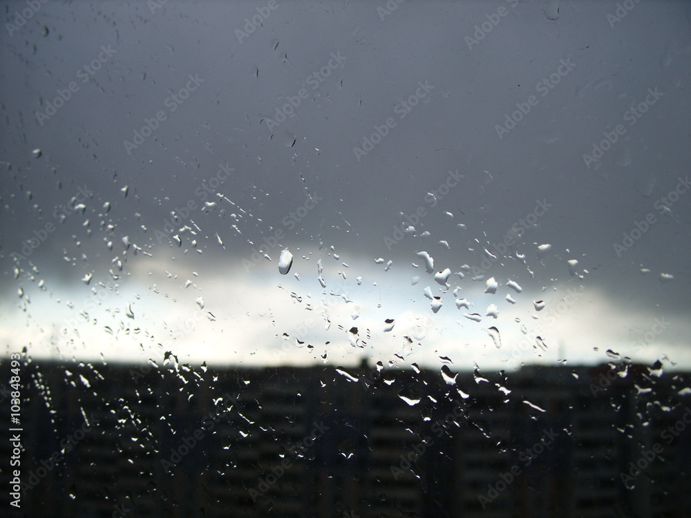 Капли на стекле 1 foto de Stock | Adobe Stock