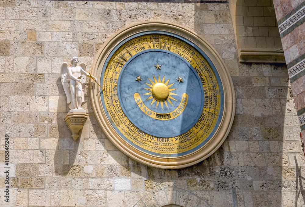Bell Tower,Astronomical clock in the Messina Cathedral.