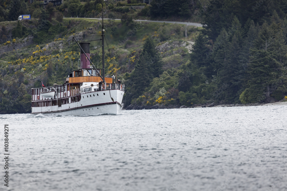 QUEENSTOWN, NZ - NOV 12:TSS Earnslaw on November 15 2014.It's on QUEENSTOWN, NZ - NOV 12:TSS Earnslaw on November 15 2014.It's on