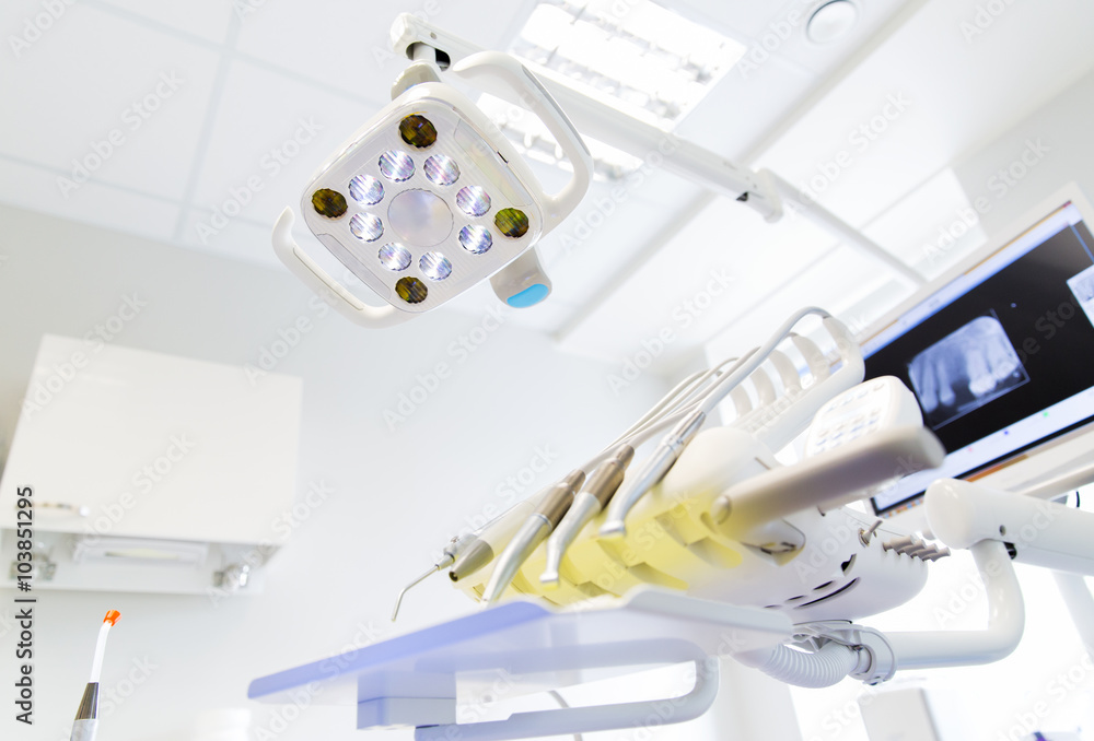 close up of equipment at dental clinic office