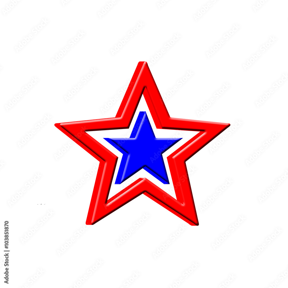 Star on white background. Star on white background.