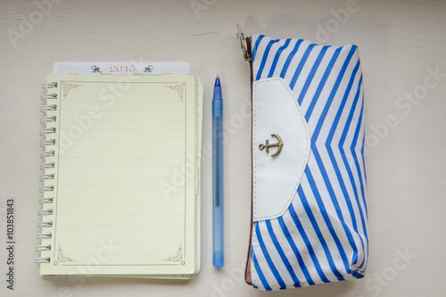 Notebook and a pencilbox photo