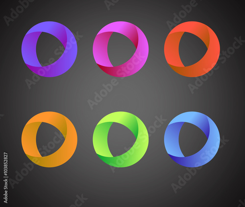 Vector circle logo. Vector circle round logo design. Abstract ci